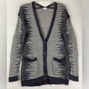 BP Nordstrom Gray Cream Cardigan Sweater Small (sku491)
